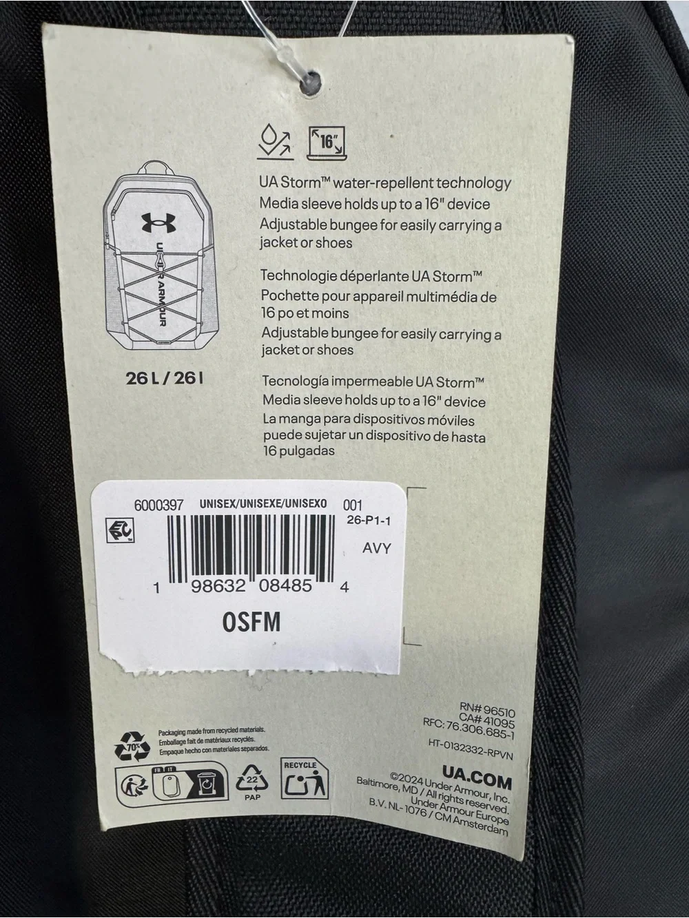 Under Armour Black Backpack